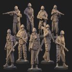 Vietnam War Themed Soldier 3D Printing Model Set (STL Format)